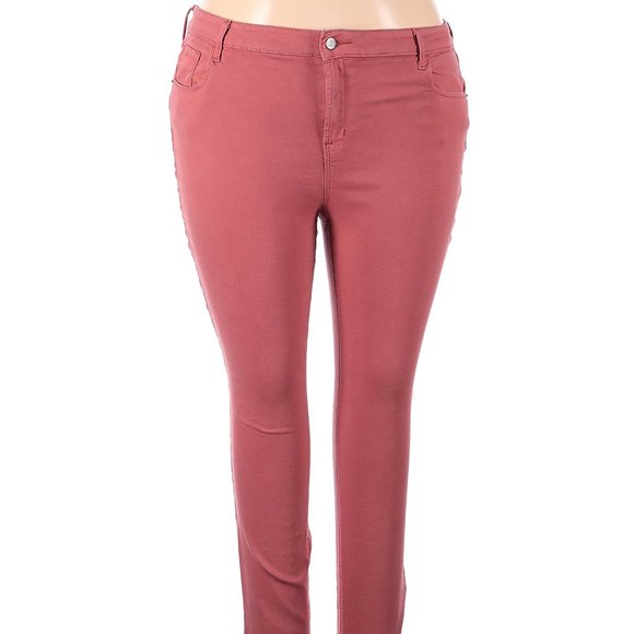 Size 18 Pink/Maroon Old Navy Jeans - Picture 1 of 2